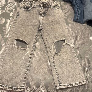 Stylish Gray Distressed Kids Jeans